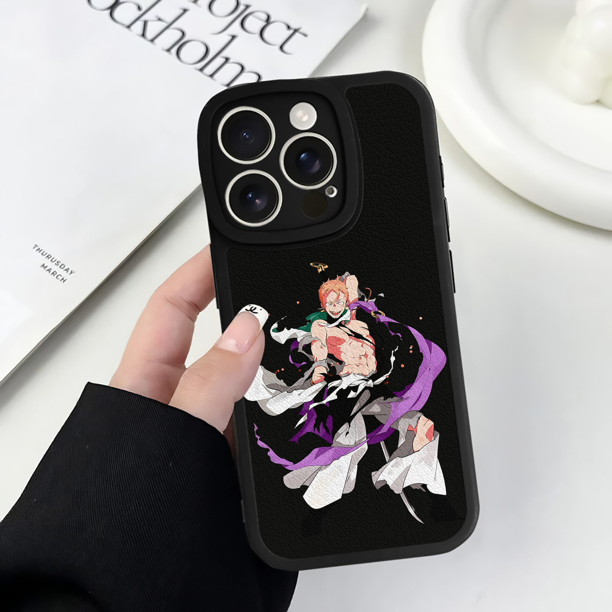 （画像用） 刀剣乱舞 Touken Ranbu 【iPhone 16シリーズ対応】シリコンスマホケース（レザー調） 材質：シリコン
